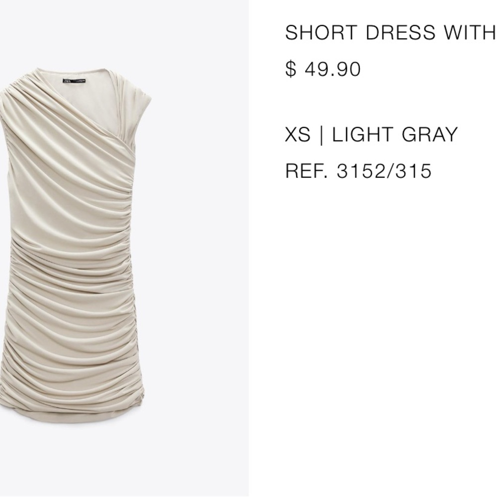 Zara Short Draped Dress